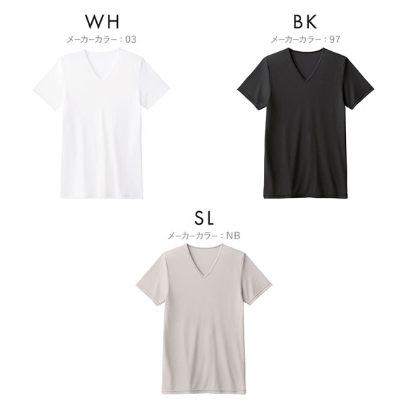 グンゼ GUNZE アセドロン Vネック Tシャツ 鹿の子 半袖 インナー