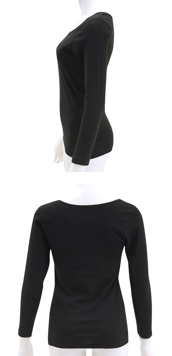 グンゼ GUNZE キテミル kitemiru 長袖 シャツ インナー レディース 8分袖 綿100％ 柔らかコットン