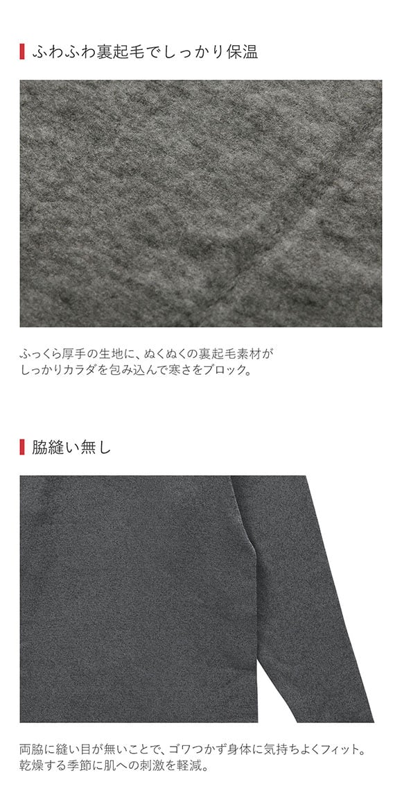 グンゼ GUNZE ホットマジック HOTMAGIC 5枚分の暖かさ クルーネック ロングスリーブ シャツ メンズ インナー