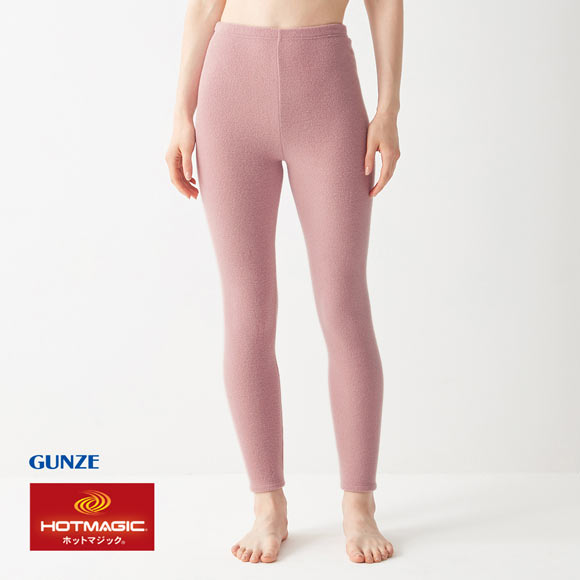 グンゼ GUNZE ホットマジック HOTMAGIC 暖めじょうず フルレングス丈 レギンス レディース インナー 保温 吸湿発熱 両面起毛
