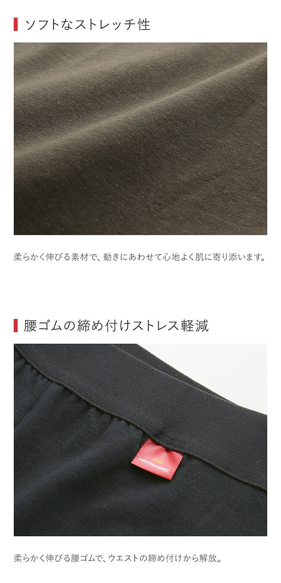 グンゼ GUNZE ホットマジック HOTMAGIC 優しく温か。 ロングボクサー メンズ ボトムス インナー 発熱綿