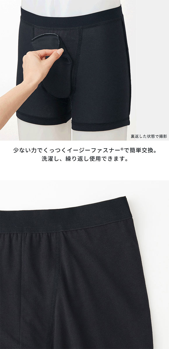 グンゼ GUNZE 吸水パッド付き ボクサーブリーフ メンズ 15cc対応 パッド取り外し対応