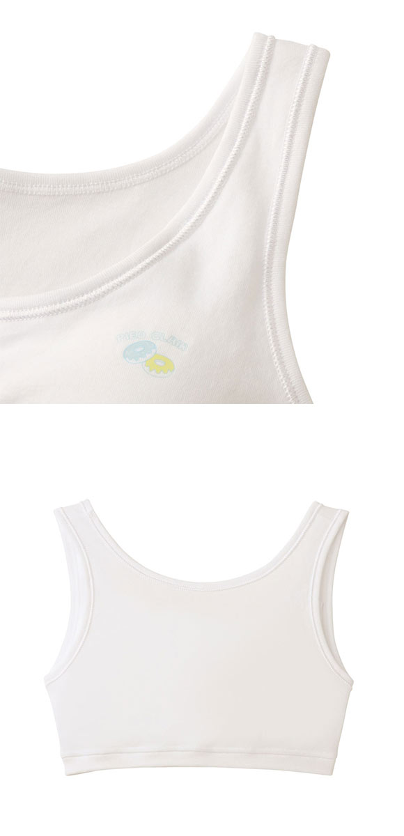 グンゼ GUNZE ピエ クレール pied clair ジュニアブラ キッズ ジュニア 女の子 女児 ハーフトップ ノンワイヤー パッド付き STAGE2