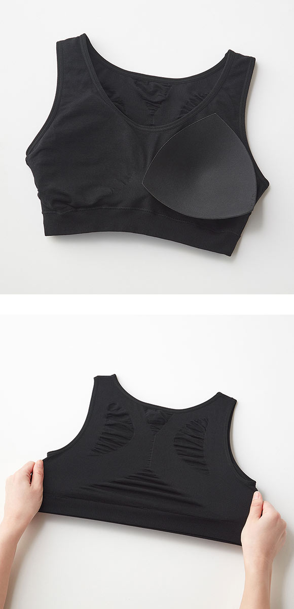 ライザップ RIZAP ブラジャー ハーフトップ ノンワイヤー シームレスタイプ スタイルアップ 着圧 単品