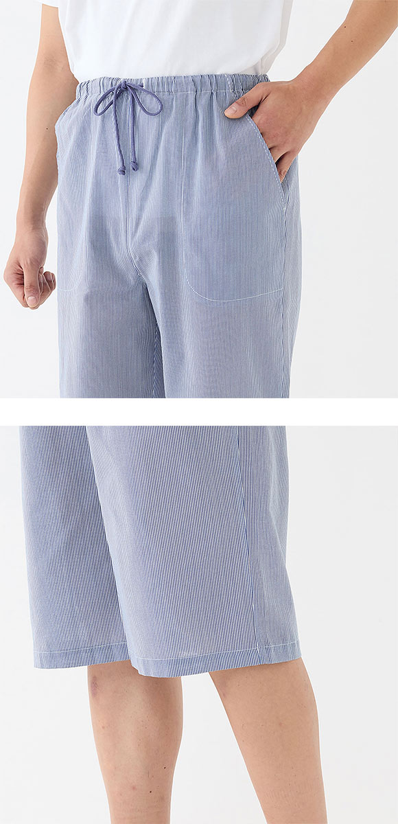 グンゼ パンツ アセドロン ストライプ 6分丈 メンズ パジャマ GUNZE