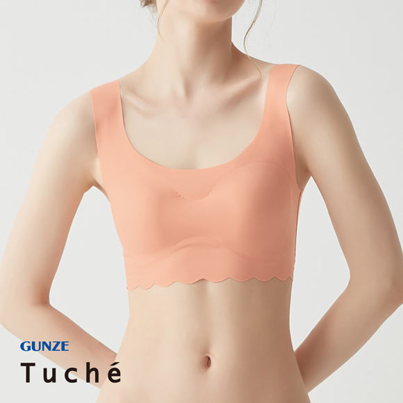 グンゼ GUNZE トゥシェ Tuche 縫い目ZERO 完全無縫製 ハーフトップ レディース ノンワイヤー ブラジャー ワイヤレスブラ 単品