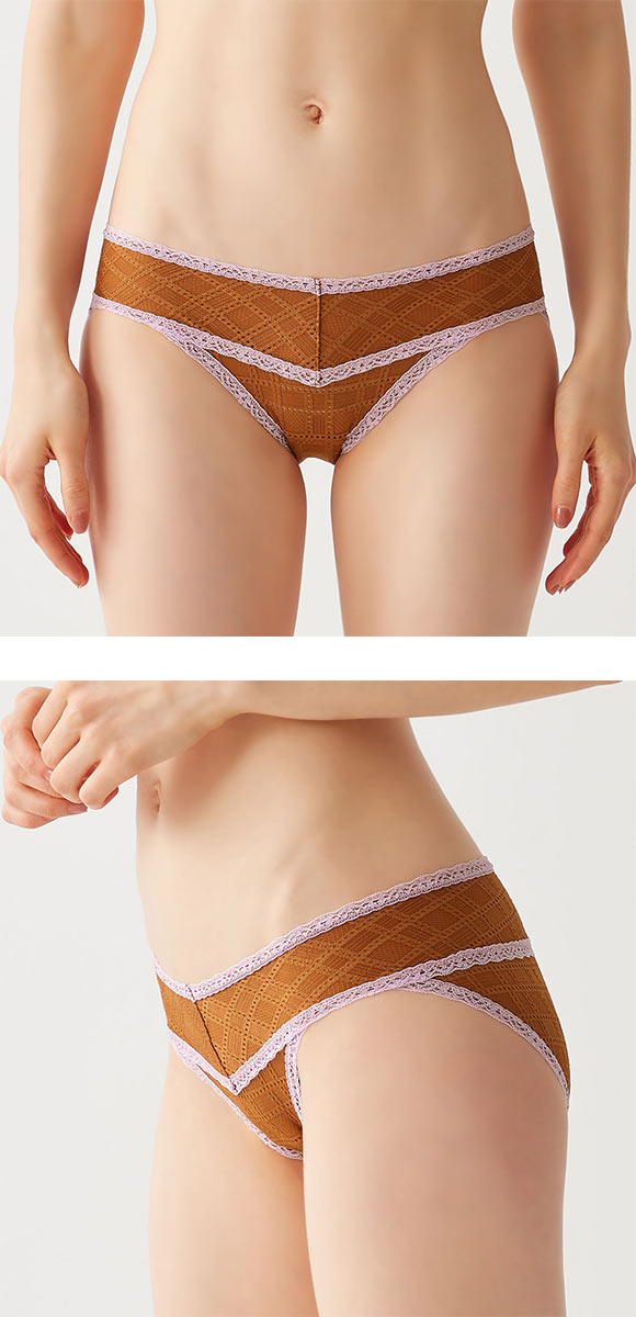 グンゼ GUNZE トゥシェ Tuche ハーフショーツ スタンダード 総レース ローライズ レディース 単品