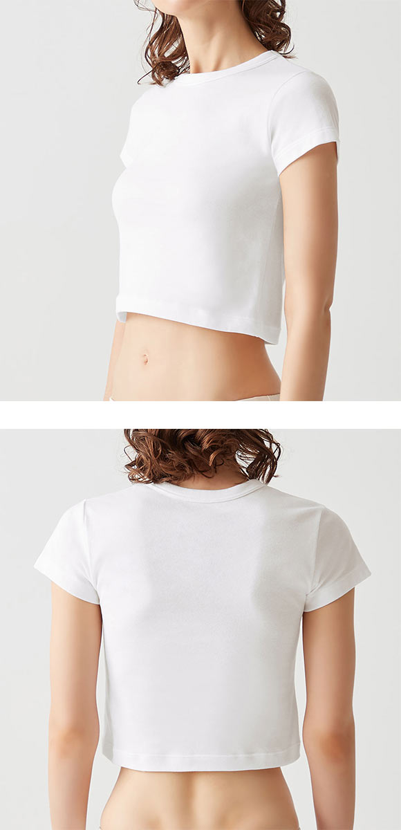 グンゼ GUNZE トゥシェ Tuche クロップド半袖Tシャツ レディース インナー 綿混