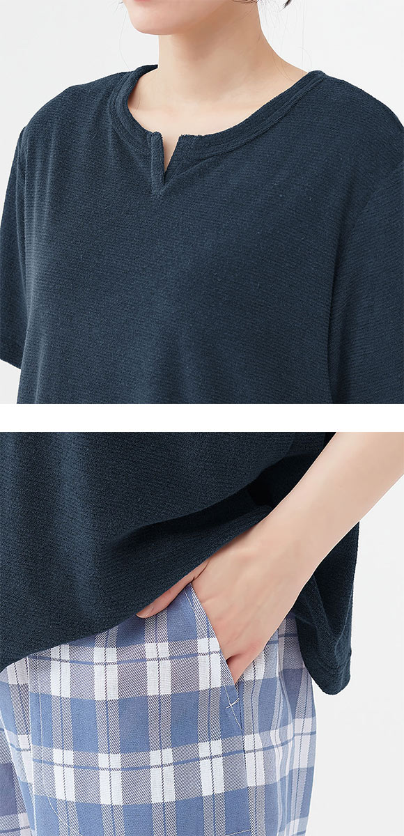 グンゼ アセドロン パイル地 ルームウェア 半袖・5分丈パンツセット  レディース パジャマ GUNZE