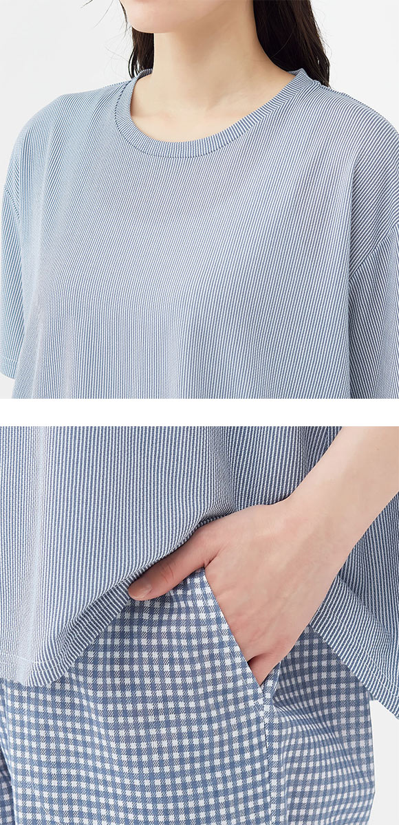 グンゼ アセドロン ルームウェア 半袖・5分丈パンツセット レディース パジャマ GUNZE