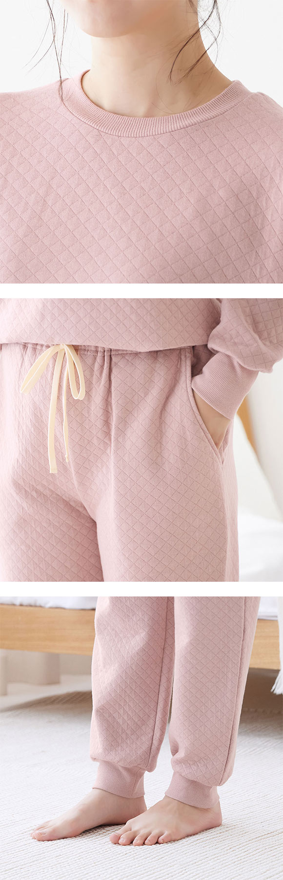 グンゼ ファイヤーアセドロン ダイヤキルト パジャマ 長袖・長パンツセット レディース ルームウェア GUNZE