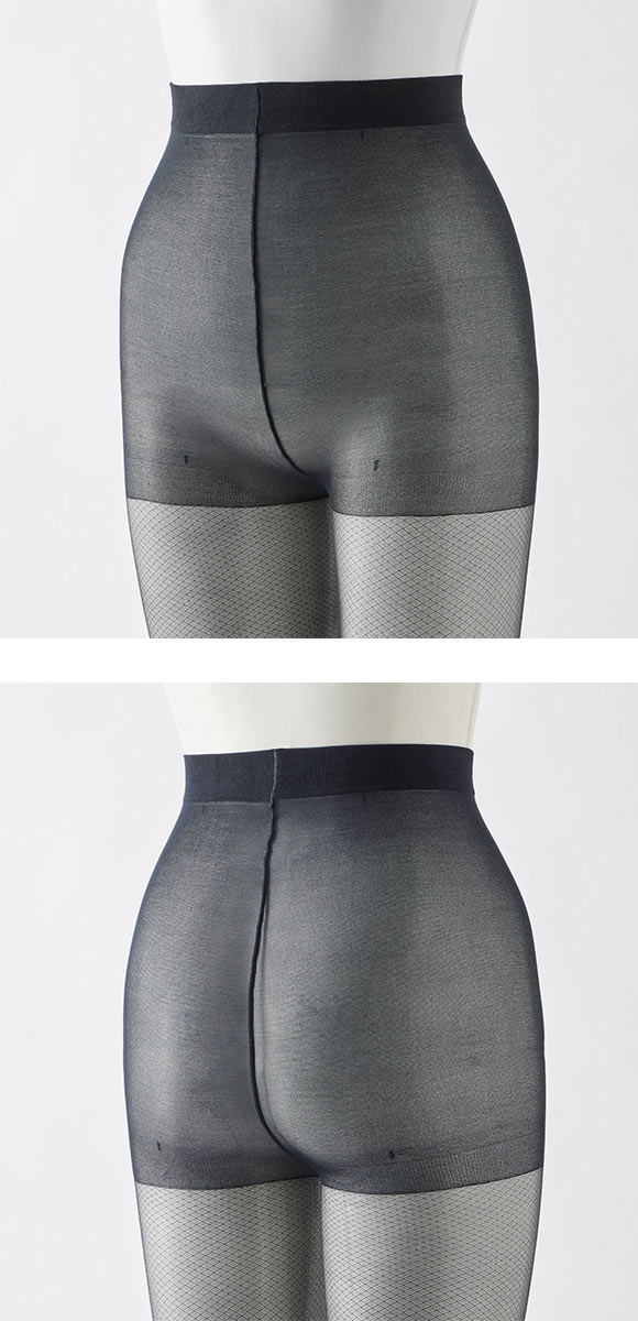 グンゼ Tuche シャイニーメッシュ ストッキング ダイヤ柄 日本製 GUNZE トゥシェ