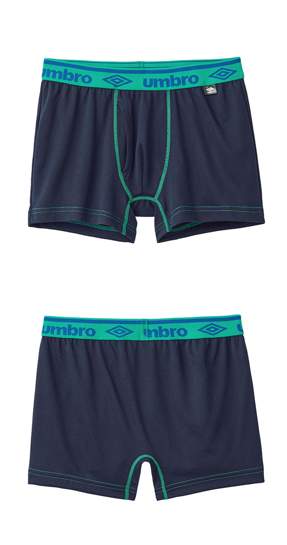アンブロ UMBRO 2P ボクサーパンツ 2枚組 メンズ ソリッド 前あき 吸汗速乾
