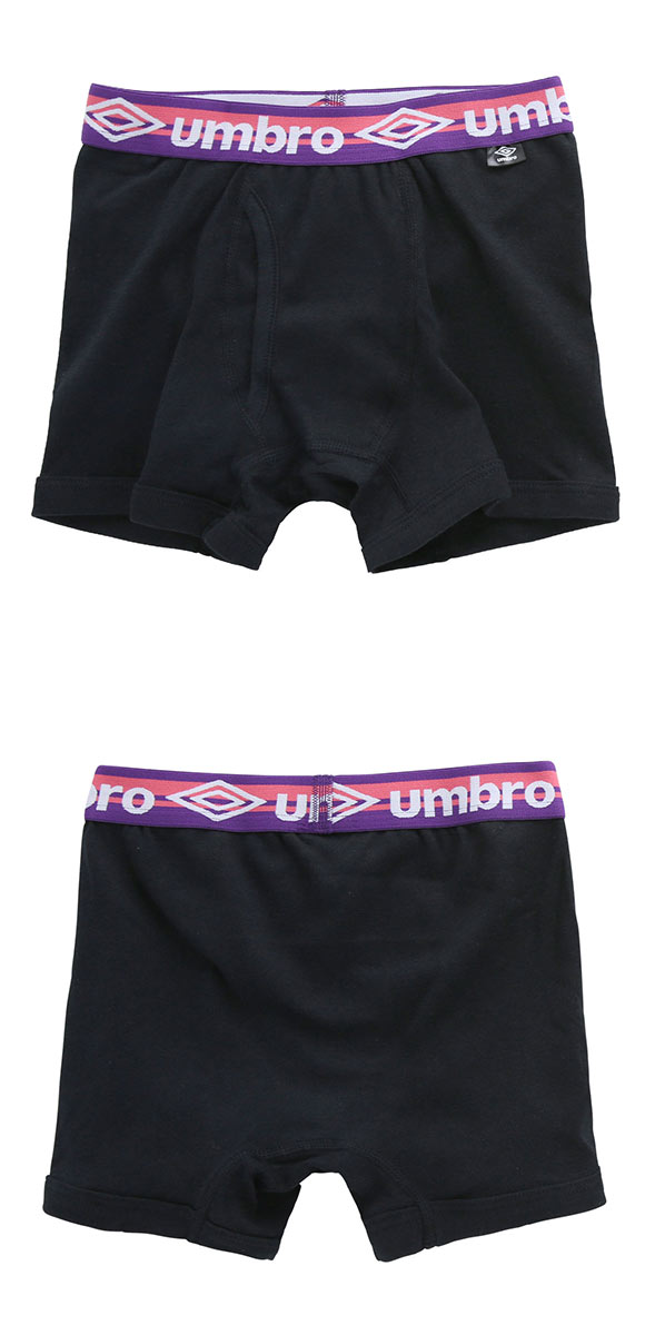 アンブロ UMBRO キッズ ジュニア ボクサーパンツ 2枚セット 男の子 前あき 綿100％