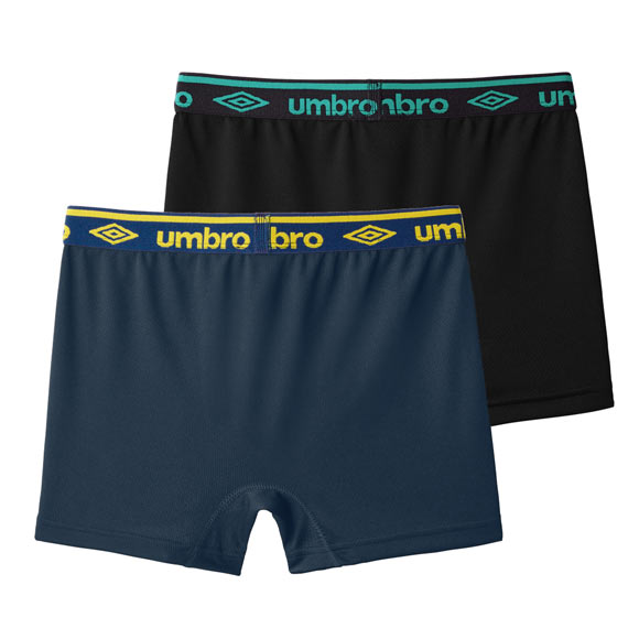 アンブロ UMBRO 2P キッズ ジュニア 男の子 男児 ボクサーパンツ 2枚組 前あき メッシュ編み 吸汗速乾 140-170