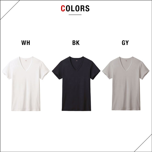 グンゼ GUNZE ワイジー YG ネクストラ NextRA+ DRY∞DEO Vネック Tシャツ メンズ 半袖 綿100％ 吸汗速乾 汗臭ケア