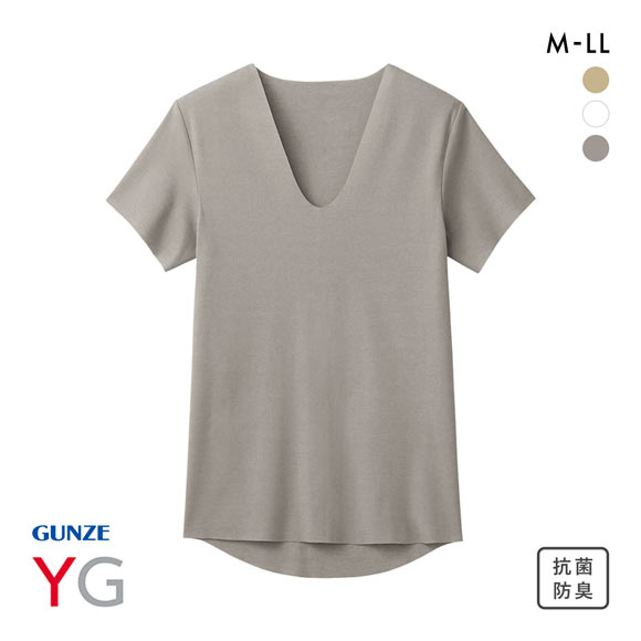 グンゼ GUNZE ワイジー YG ネクストラ NextRA+ カットオフ CUT OFF Vネック 半袖 Tシャツ メンズ 抗菌防臭 日本製