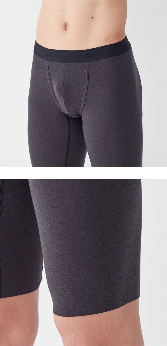 グンゼ GUNZE ワイジー YG ネクストラ NextRA+ ロングボクサー メンズ 切りっぱなし 前開き ひざ上丈 抗菌防臭 日本製