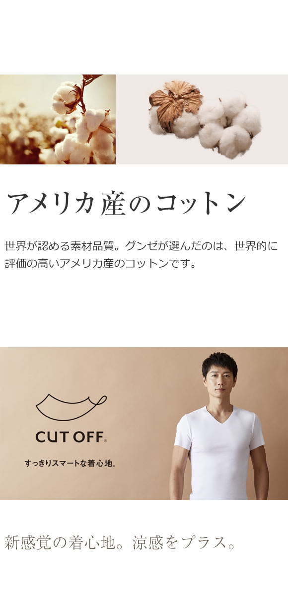 グンゼ GUNZE ワイジー YG カットオフ CUT OFF クールタイプ Vネック スリーブレスシャツ COOL