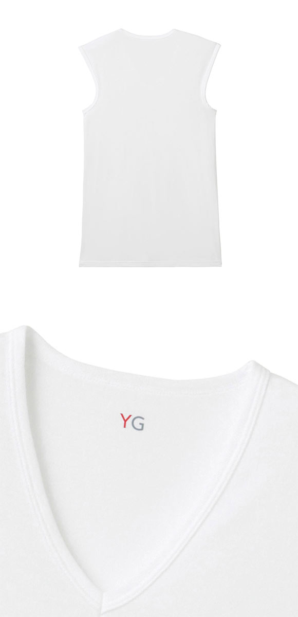 グンゼ YG ドライタッチ 鹿の子 Vネック スリーブレス シャツ 2枚セット メンズ インナー クール 大きいサイズ GUNZE ワイジー