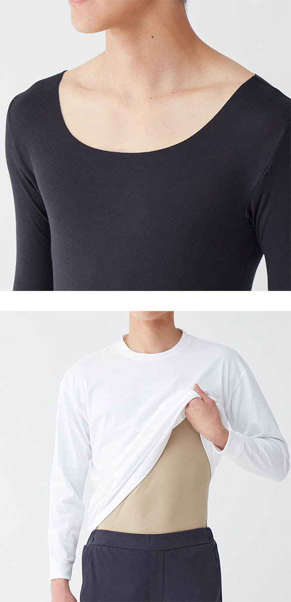 グンゼ GUNZE ワイジー YG インティー in.T ボートネック対応 8.5分袖 ロングスリーブシャツ メンズ 汗取りインナー 脇汗対策