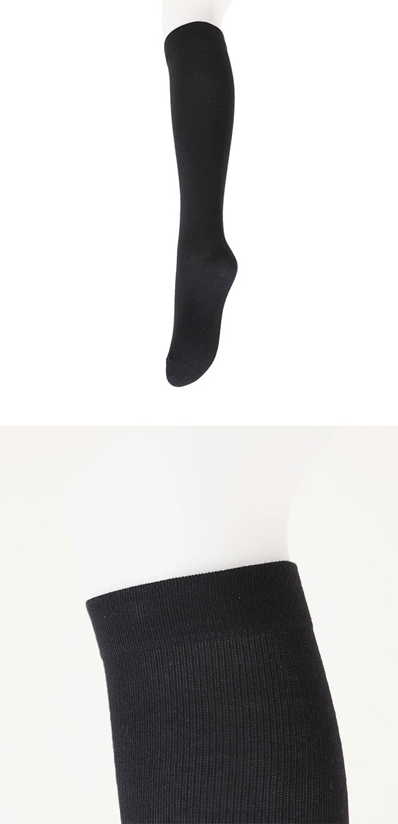 着圧ハイソックス 靴下 コットンタイプ 綿混 段階着圧