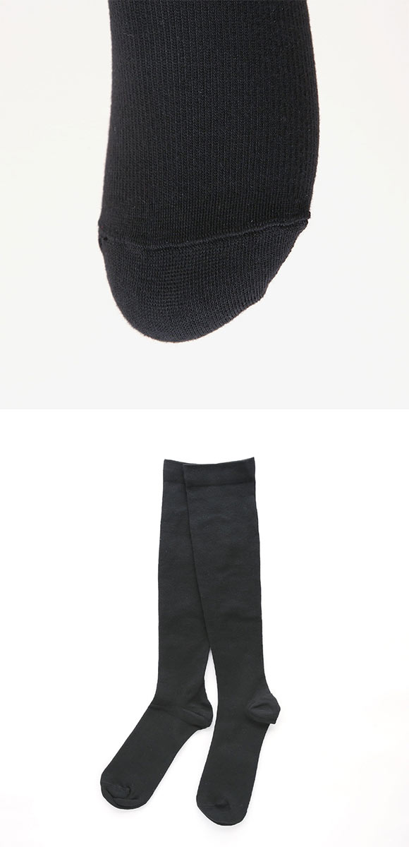 着圧ハイソックス 靴下 コットンタイプ 綿混 段階着圧