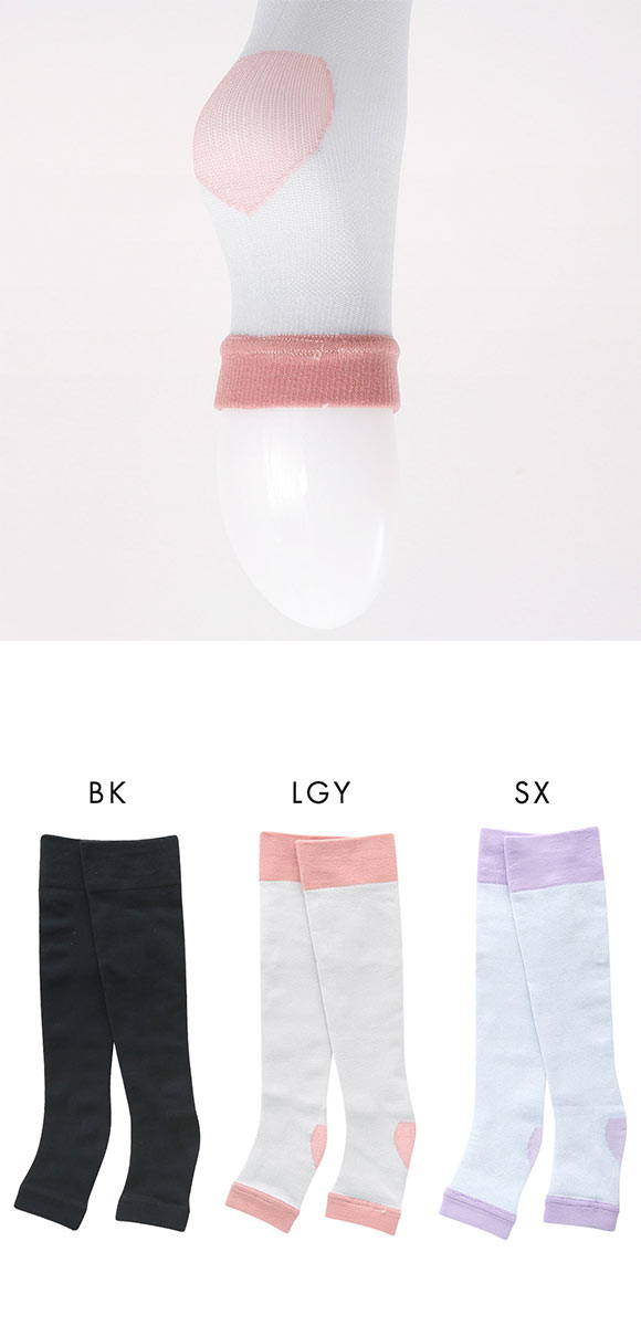おやすみ着圧くつした ハイソックス 履いて快眠 段階着圧 靴下 オープントゥ