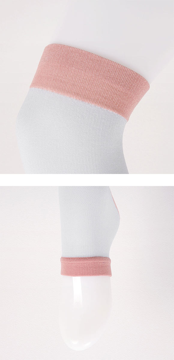 おやすみ着圧くつした オーバーニーソックス 履いて快眠 段階着圧 靴下 オープントゥ