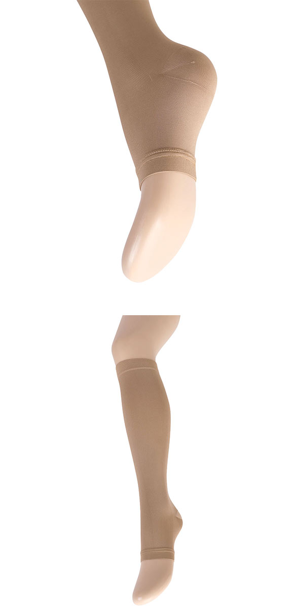 メディックピエド 着圧カルテ ハイソックス オープントゥ 靴下 保湿加工 抗菌防臭 日本製