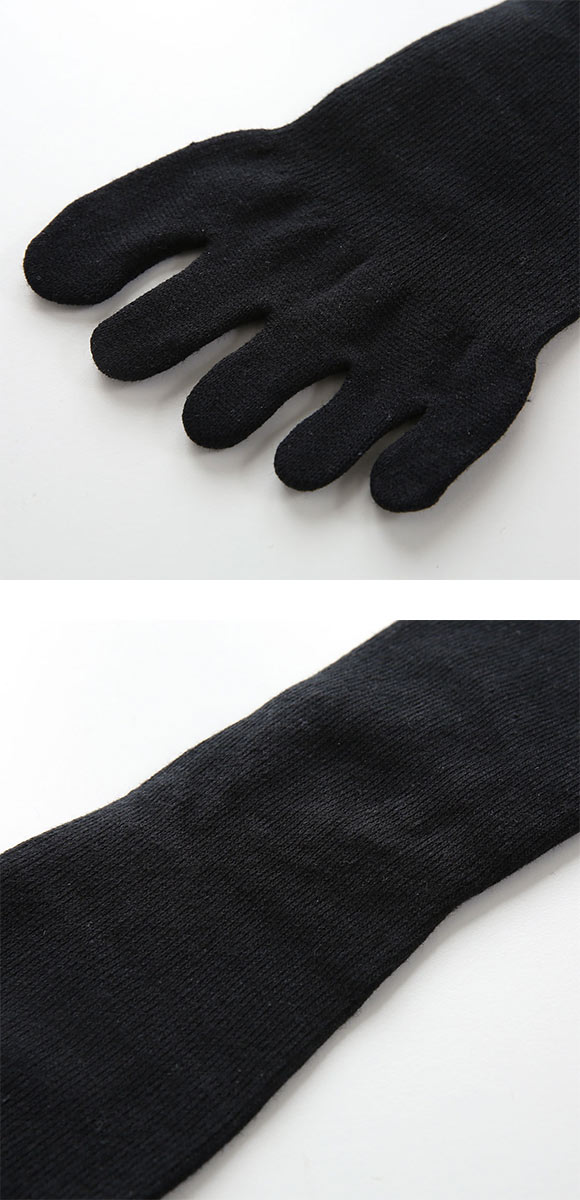 着圧カルテ 5本指ハイソックス 靴下 綿混 着圧 保湿 制菌 日本製