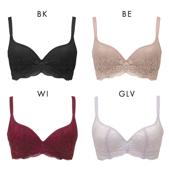 ルシアン LECIEN 肌フィット ブラジャ－ 楽ワイヤー 肌にとけこむフィット感 超ソフトワイヤー モールドブラ Eカップ 大きいサイズ