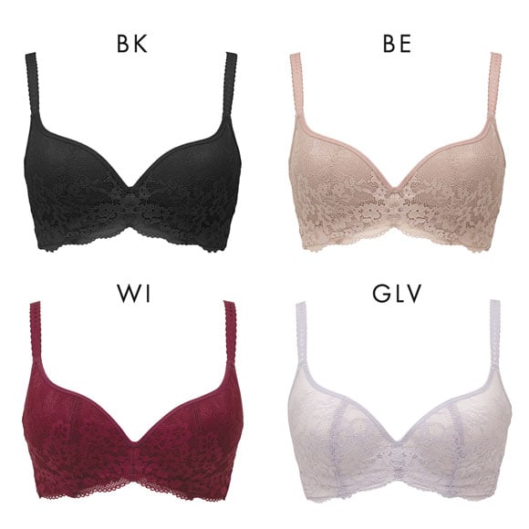 ルシアン LECIEN 肌フィット ブラジャ－ 楽ワイヤー 肌にとけこむフィット感 超ソフトワイヤー モールドブラ Eカップ 大きいサイズ