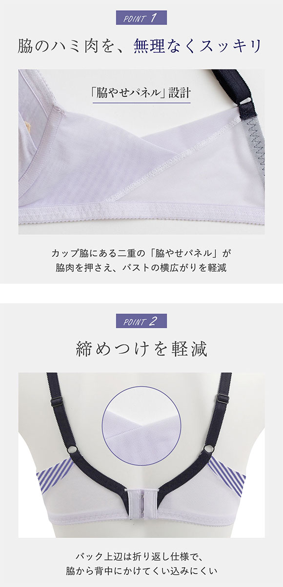 ルシアン LECIEN キレイ魅せ 脇やせメイクブラ 4/5カップ ブラジャー BCD 脇肉 脇高 単品