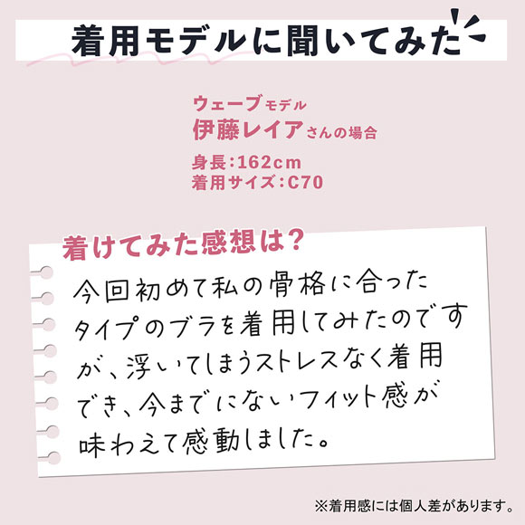 ルシアン Frameey 骨格ウェーブタイプ ブラ 3/4カップ ブラジャー BCDEF 脇肉 脇高 LECIEN フレーミー