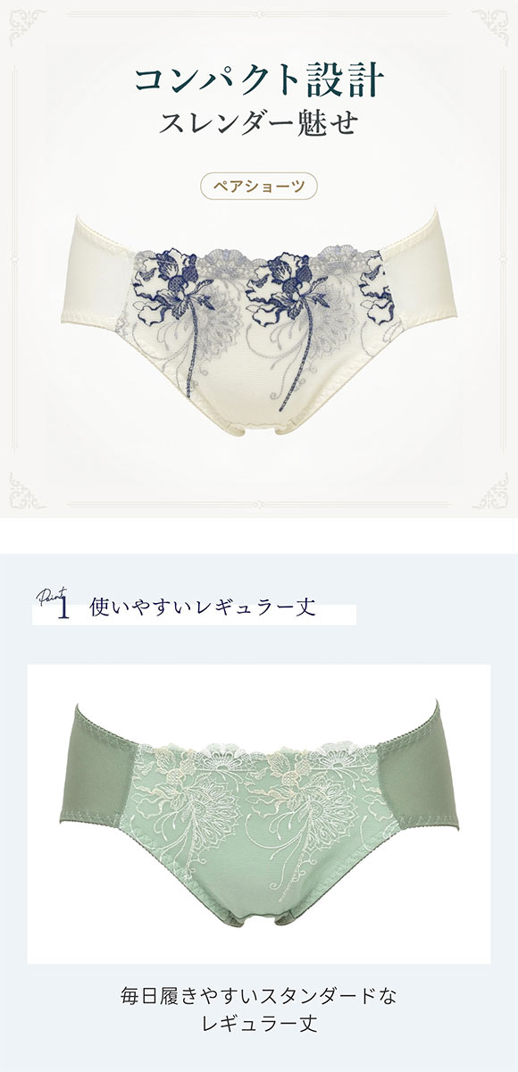 ルシアン 大きめバスト専用 コンパクト設計 ペアショーツ スタンダード M L LL 3L 大きいサイズ LECIEN