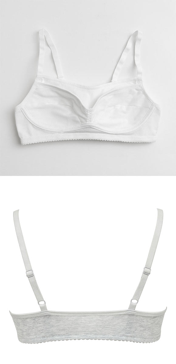 ルシアン はつブラ ハーフキャミ アジャスタータイプ 肌側綿100% ノンワイヤー ジュニア キッズ LECIEN