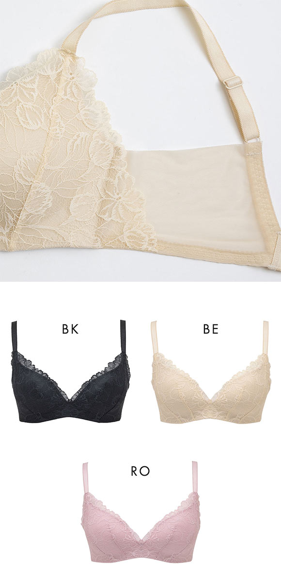 ルシアン 凸凹段差を解決 3/4カップ ノンワイヤー ブラジャー M L LL LECIEN