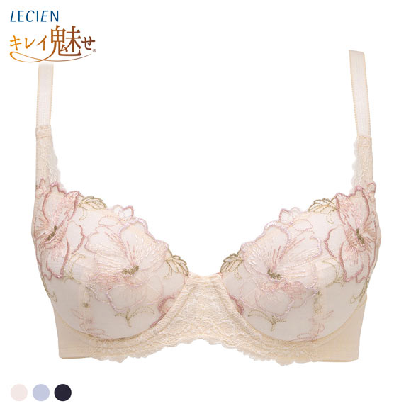 ルシアン キレイ魅せ 脇やせメイクブラ 3/4カップ ブラジャー BCD 脇肉 脇高 LECIEN
