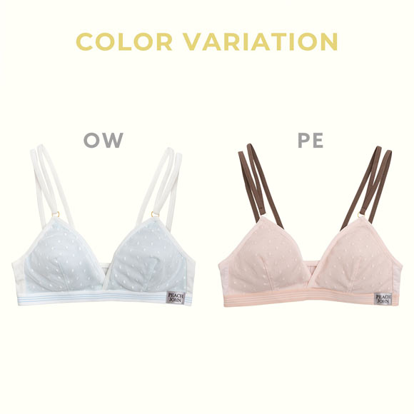 ルシアン PEACH JOHN×LECIEN 三角ブラ ノンワイヤーブラ ドット NEW BASIC LECIEN ティーン ワイヤーなし ピーチジョン PJコラボ 下着