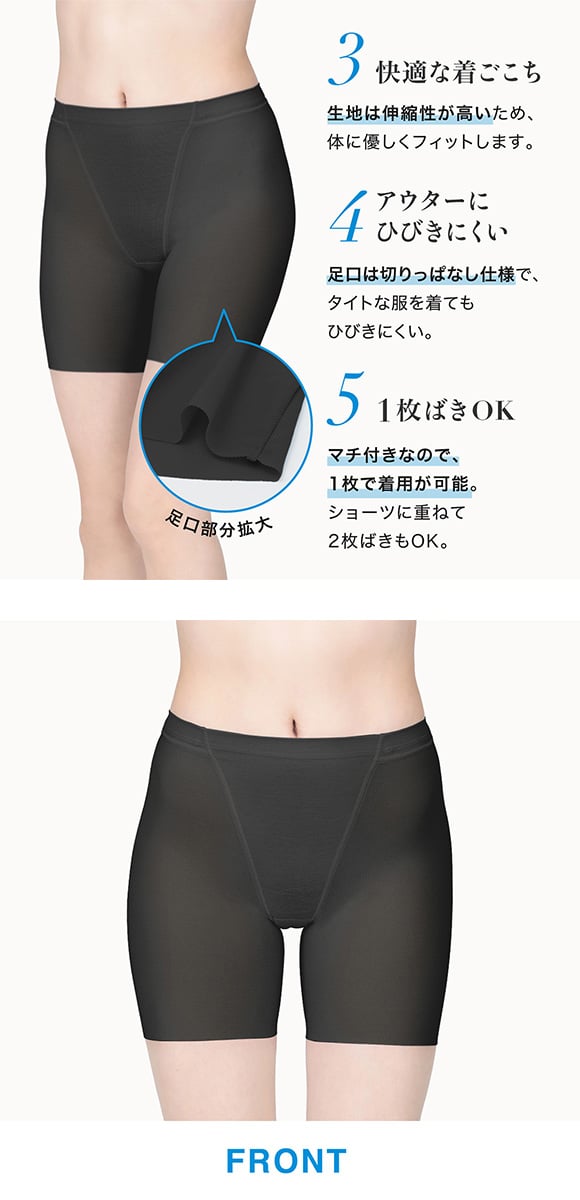 ルシアン LECIEN アンチェンジ Unchange 小腹押さえパンツ さわやかメッシュ セミロング丈 補正 ソフト