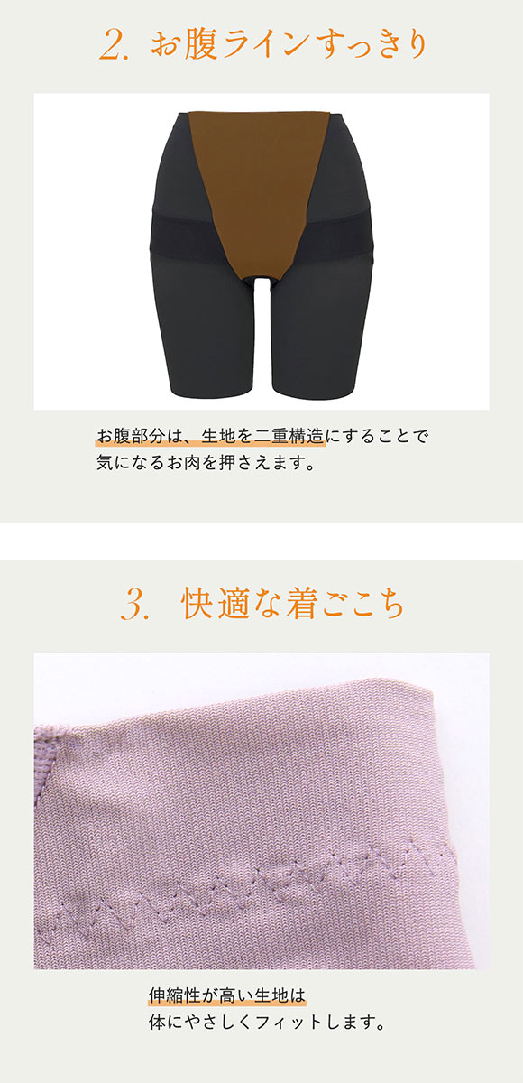 ルシアン LECIEN はいて実感 下半身のお悩み解決 骨盤パンツ ガードル セミロング 補正下着 ソフト 骨盤 引き締め M･L･LL