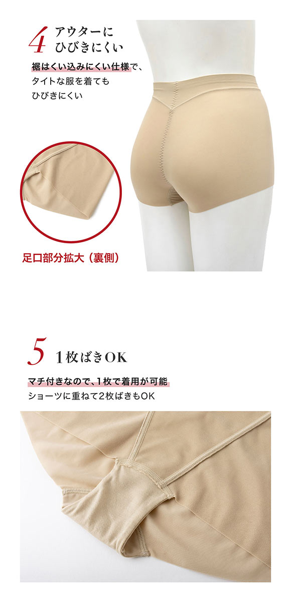 お腹ポッコリさま専用Pod第2世代 ルシアン LECIEN あったか 小腹押さえパンツ ショート丈 ぽっこりお腹