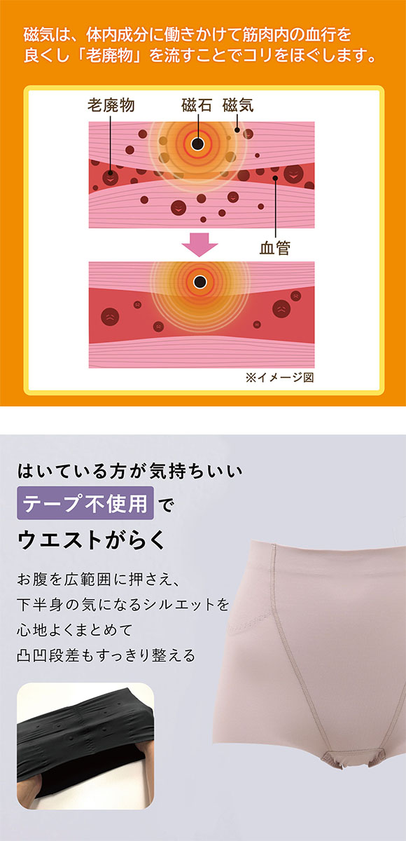 ルシアン LECIEN×ピップエレキバン 腰こりらっくす ガードル ショート丈 管理医療機器 補正下着 腰コリラックス 腰コリらっくす