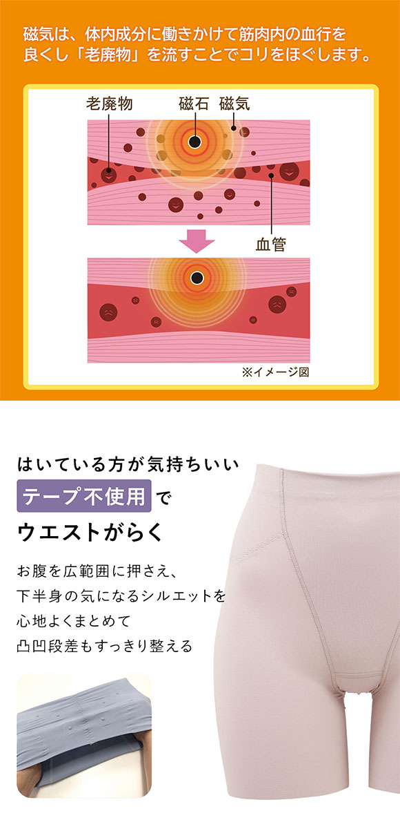 ルシアン LECIEN×ピップエレキバン 腰こりらっくす 管理医療機器 ガードル セミロング丈 補正下着 腰コリラックス 腰コリらっくす