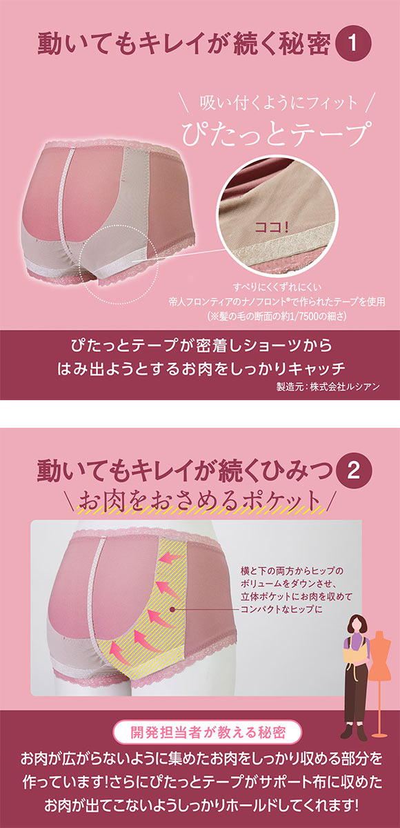 ルシアン メイクキープボトム ショート丈 ガードル ショーツ LECIEN  MAKE KEEP M L LL