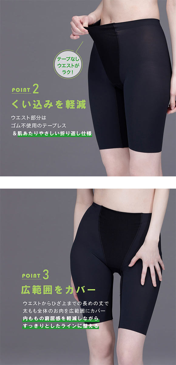 ルシアン はいて実感 下半身のお悩み解決 太ももスリムパンツ ももほっそりパンツ ガードル ロング丈 補正下着 M･L･LL LECIEN