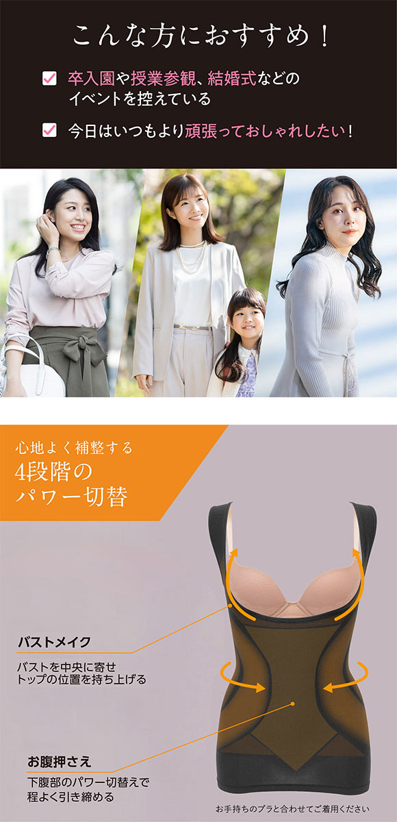 ルシアン LECIEN PowerShape シェイパー 細くみせるインナー Body Liner M L LL 成型