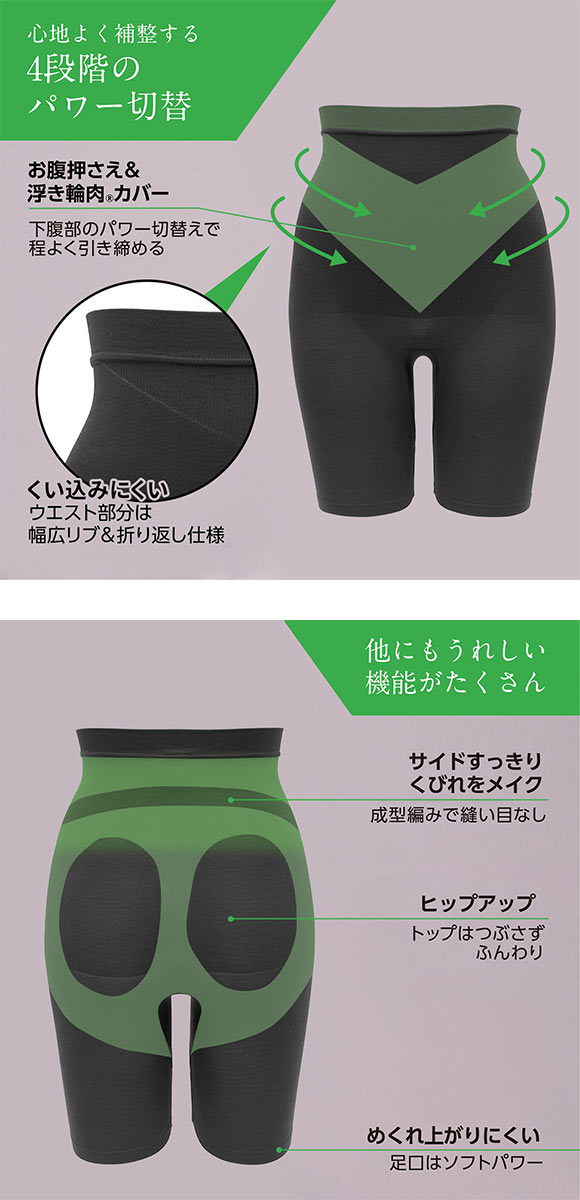 ルシアン LECIEN PowerShape ハイウエストボトム 細くみせるインナー