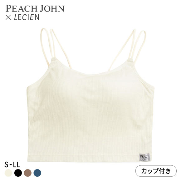 ルシアン PEACH JOHN×LECIEN カップ付きクロップドキャミ リブインナー
